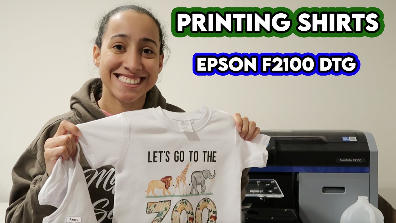 Printing New Shirts with My EPSON F2100 Direct To Garment Printer! Etsy Shop Studio Vlog YouTube