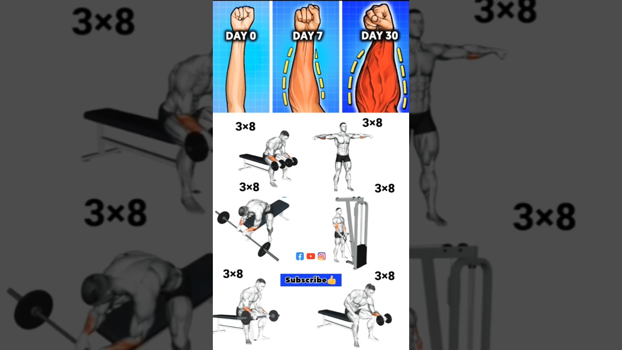Four arms exercise 🏋️30 days challenge 🤝