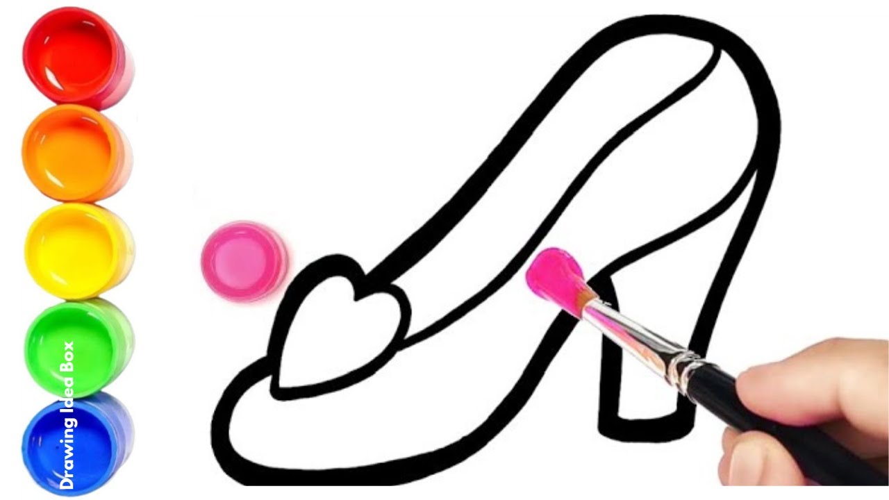 👠🌈 Draw Girl Shoes Heel with Colors & Circles 🎨🦈 | Learn Colors + Baby Shark Song | Yup Yup Go