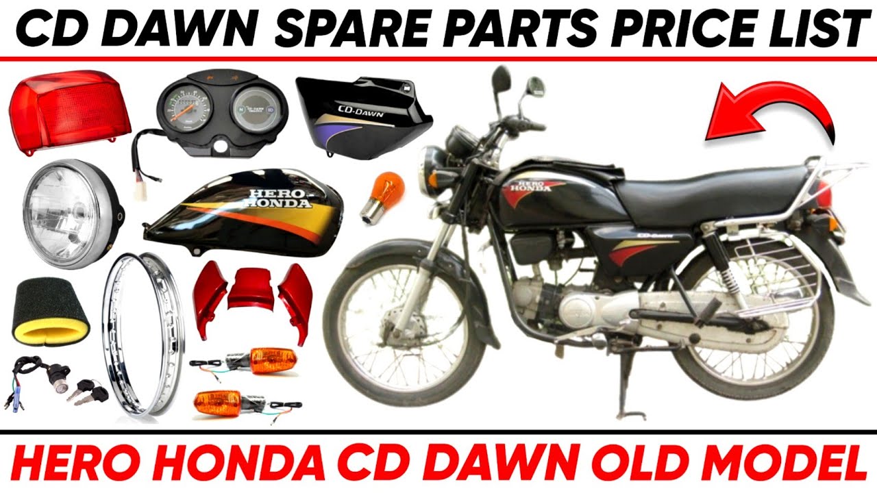 Hero Honda CD Dawn Old Model Spare Parts Price List🔥 Purchase All Bike Spare Parts ☎️ 9893235053