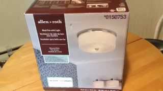 Allen + Roth 1.5 Sones 90 CFM Bathroom Exhaust Fan Light Unpackaging Lowes