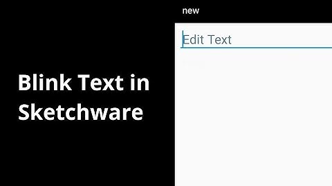 How to create Text Blink in Sketchware