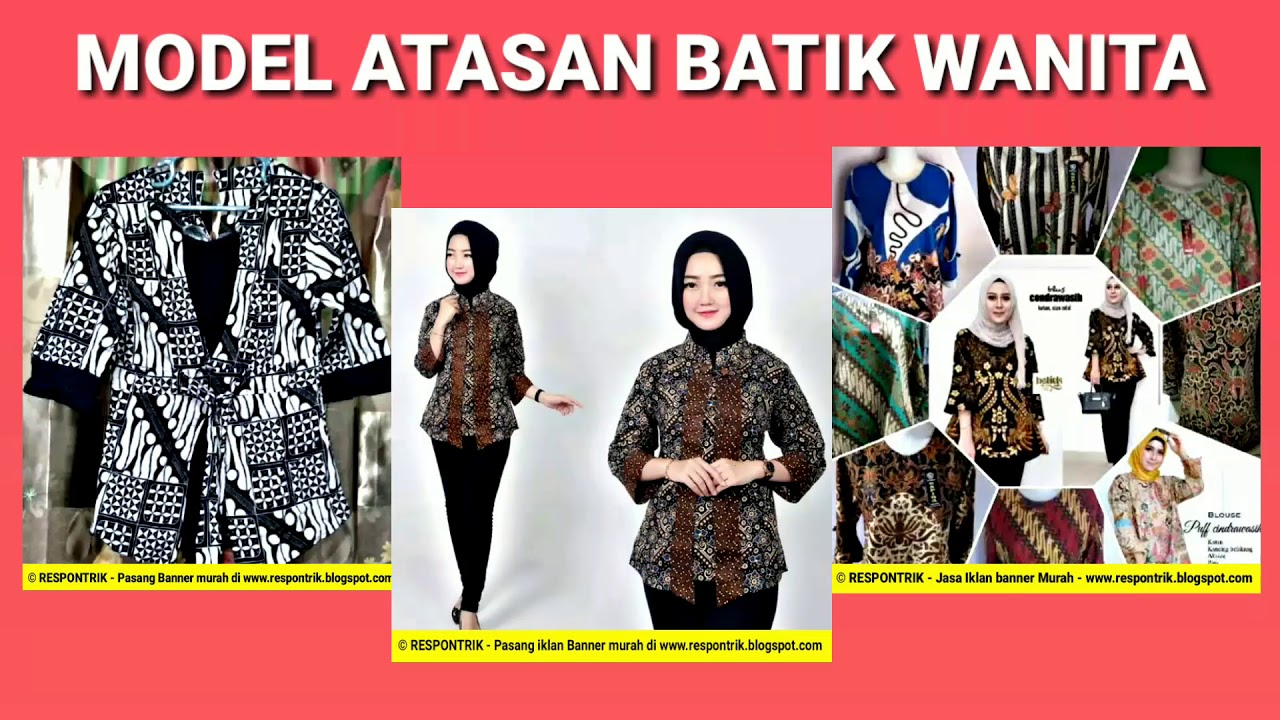 10+ Model Baju Atasan Batik Wanita terbaru 2019 