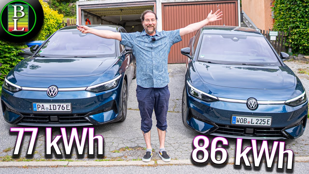 VW Id.7 Consumption Comparison - Pro (77kWh) vs ProS (86kWh)