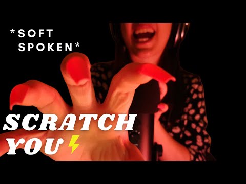 ASMR - SCRATCH you to sleep  | FAST SCRATCHING FOAM COVER | Close Up SOFT SPOKEN