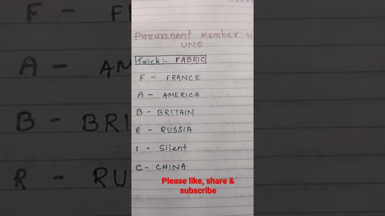 permanent members of UNO 