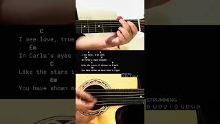 Carla's Eyes - Cana | Easy Guitar Tutorial For Beginners #guitarlesson #shorts