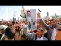 LIVE: Yemen’s Houthi rebels stage angry protest after US airstrikes