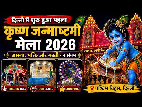 Krishna Janmashtami Mela 2026 / Janmashtami Mela Paschim Vihar / Vrindavan City Theme Mela 2026 Vlog