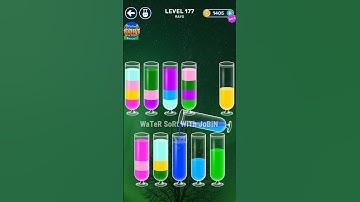 WaterSort Game || Level-177 || WaTeR SoRt WiTh JoBiN ||#gameplay #gaming #watersort #puzzle