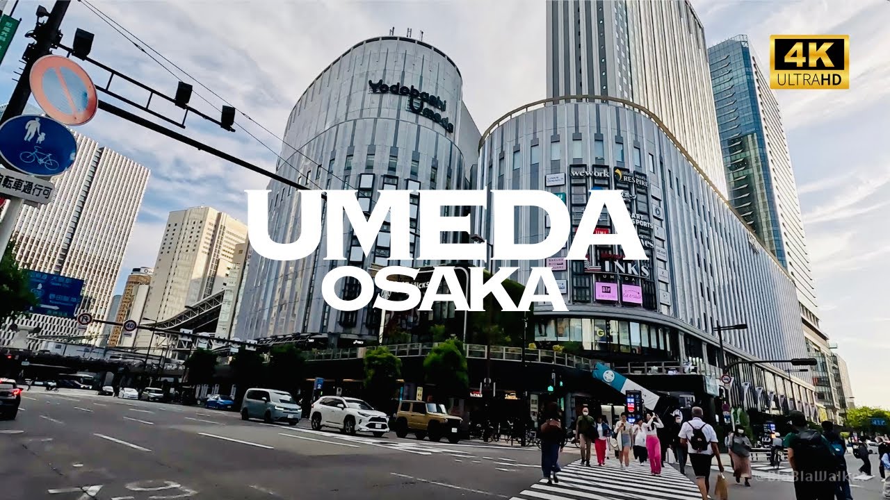 [4K] UMEDA OSAKA 🐧 Nonstop Walking Tour / 梅田 大阪 散歩