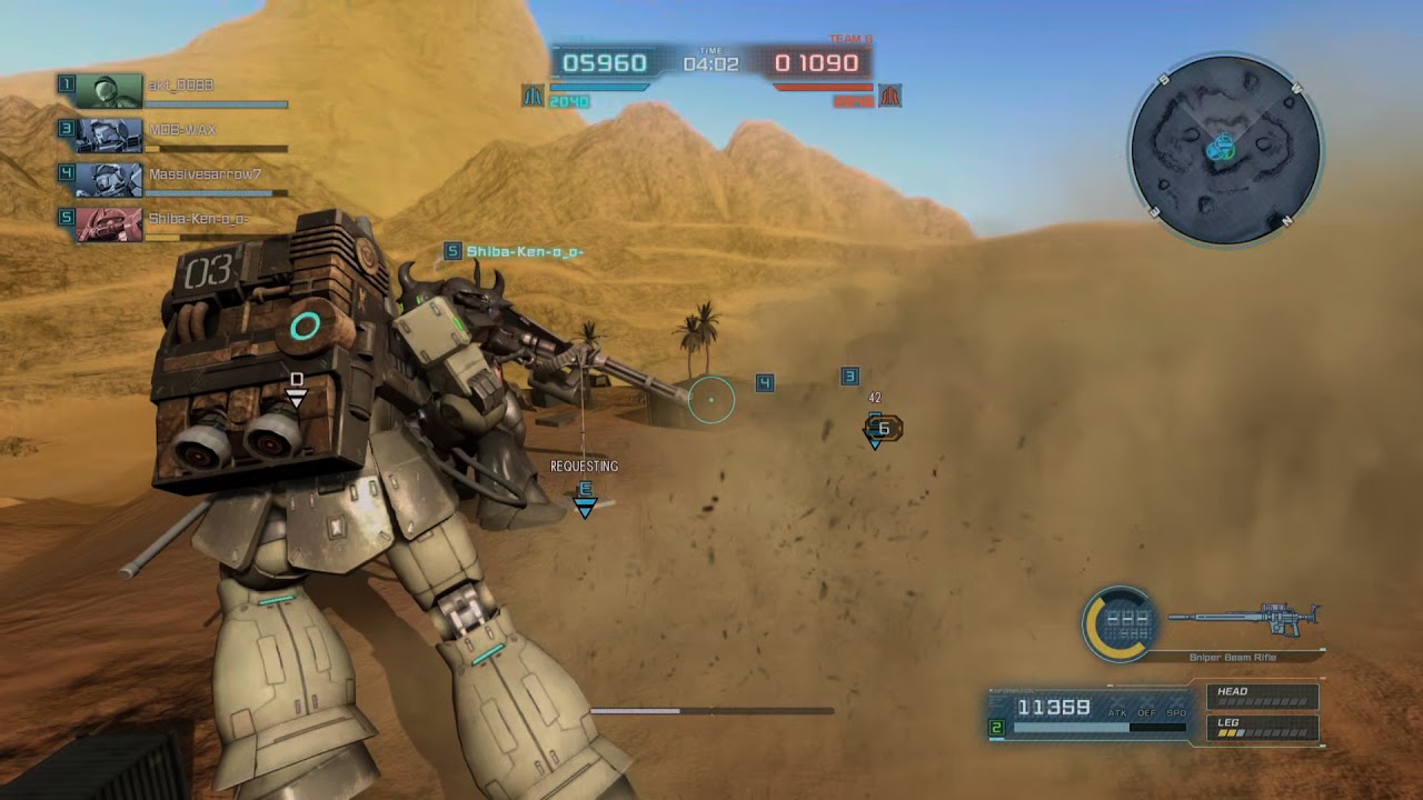 Zaku 1 Sniper zero death with beam rifle