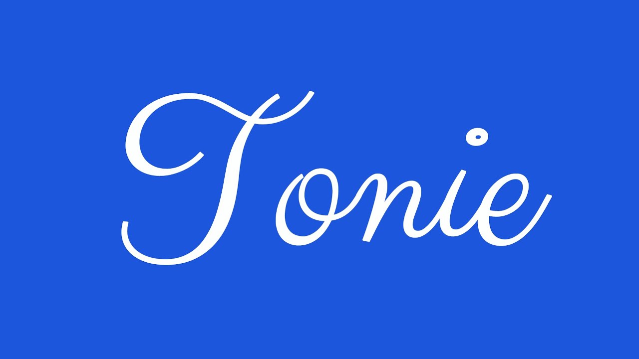 Learn how to Write the Name Tonie Signature Style in Cursive Writing ...