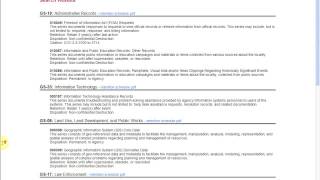 Using the General Schedules searchable database