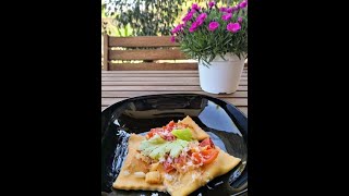 Ravioli di farina di lenticchie con crema di melanzane