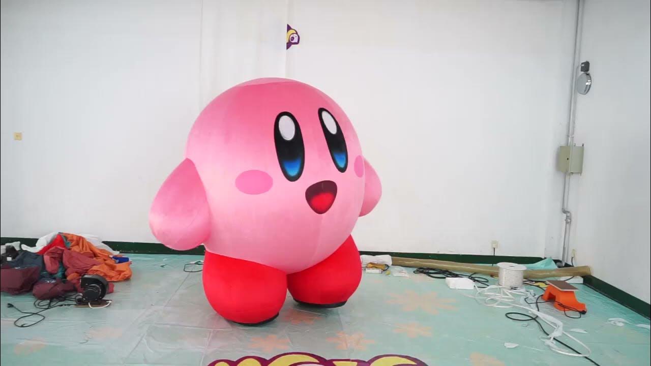 Pink Inflatable Balloon Kirby Suit Mascot with Blower for 2023 