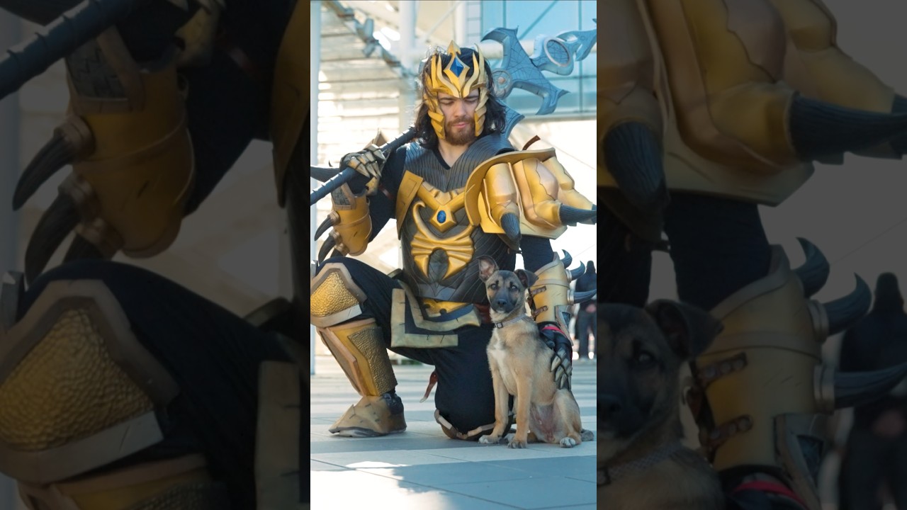 🐶Jayce and Pup😍 Have you seen any dogs at con?? Amazing league of Legends cosplay found at Romics