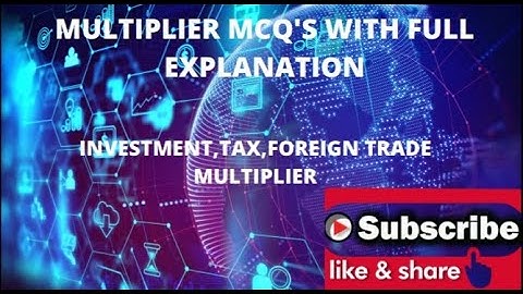 Multiplier|Tax multiplier|investment multiplier|Economics MCQ