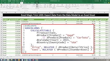 Excel Magic Trick 1435: DAX Query to Export Data from Data Model to Excel Sheet & Much More!