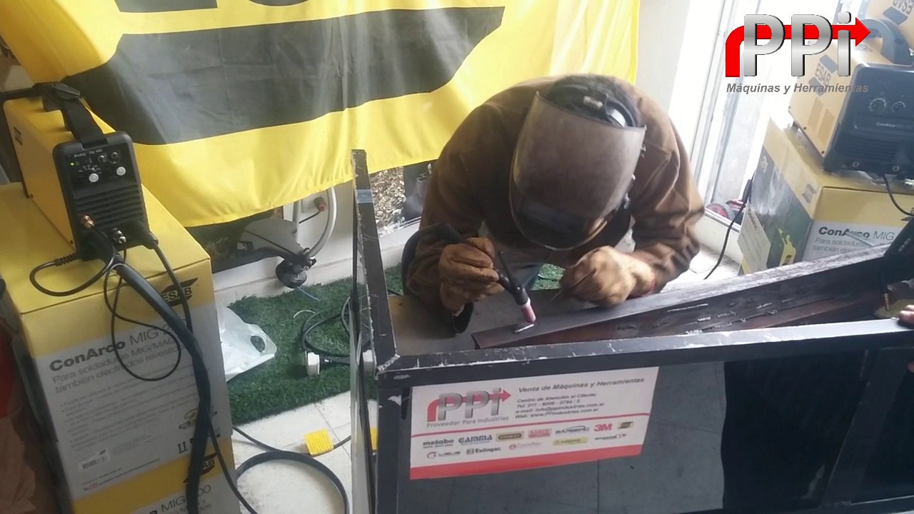 Soldadora BUDDY TIG 160 ESAB demostración PPi YouTube