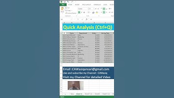 Quick Analysis Excel Function