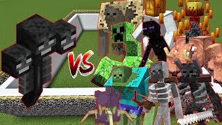 Wither vs All Mutant Mob [Minecraft Mob Battle]