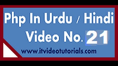 Php tutorials in urdu hindi Array