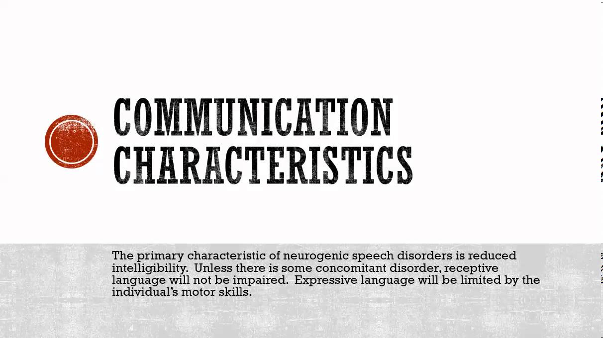 neurogenic speech disorders video