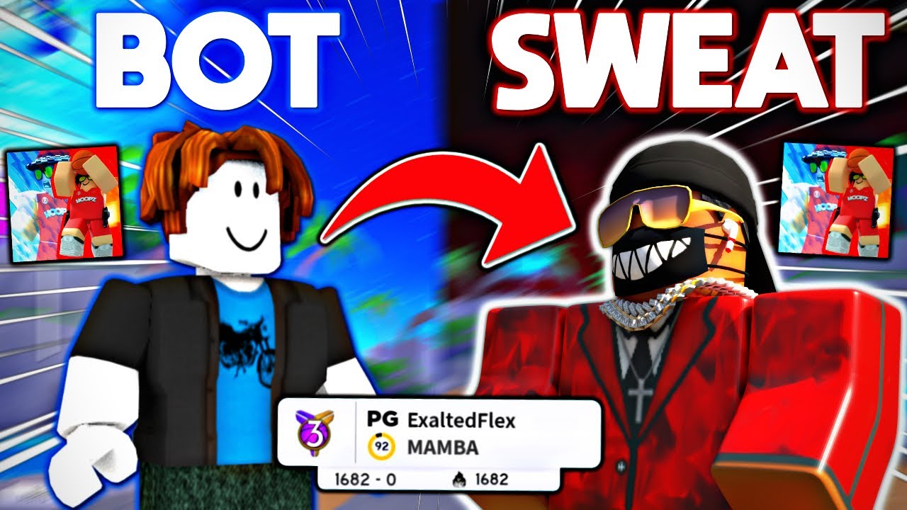 Ведёт себя как бот, а потом убегает!😈 | (ROBLOX HOOPZ)