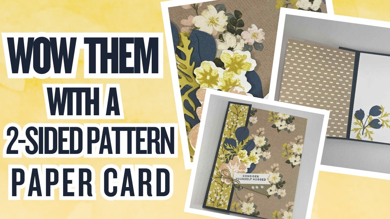 Удивите их с помощью простой двусторонней бумажной открытки с узором