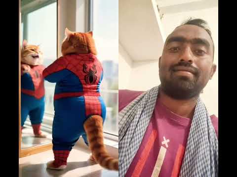This Orange Cat Becomes Spider Man And Punishes Black Panther Shortsvideo Funny