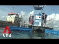 Boat designed to collect ocean waste launched off indonesias bali