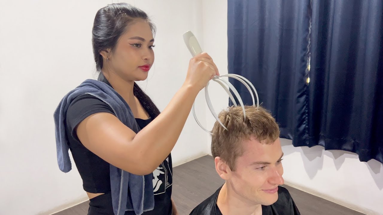 PATTAYA BARBER LADY transforms me into a NEW MAN 🔥 ASMR Relax