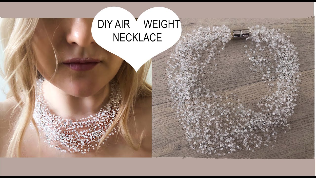 EASY DIY BEADING TUTORIAL DIY Air Bead Necklace "Cloud necklace" YouTube