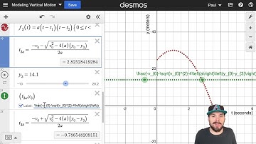 Quadratic Models for Vertical Motion | Desmos Graphing Tutorial (Part 2)