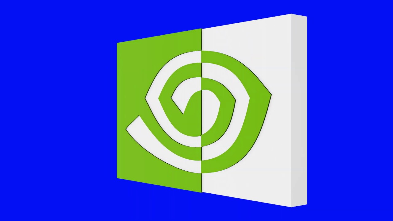 Nvidia Blue Screen Logo Loop Chroma Animation - YouTube