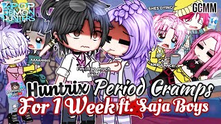 HUNTRIX Period Cramps For 1 Week ft. SAJA Boys | KPOP Demon Hunters |GLMM/GCMM Gacha Club Mini Movie