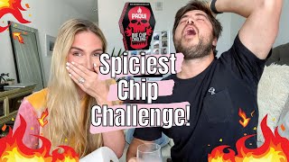 World's HOTTEST One Chip Challenge!! (INSANE REACTION! HE ATE THE WHOLE THING!!)