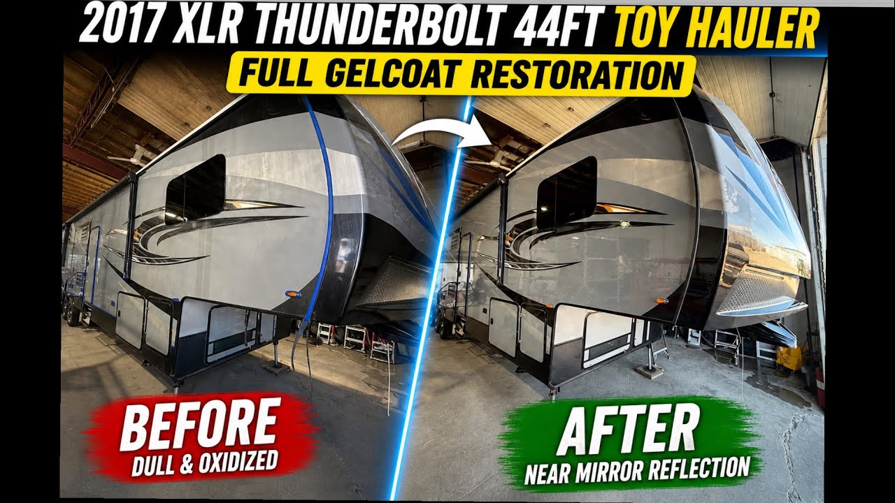 2017 XLR Thunderbolt 44ft Toy Hauler FULL Gelcoat Restoration