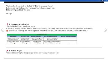 Types of SAP Projects Explained Simply 🛠️ | Class 2: SAP S/4HANA MM Training for Beginners