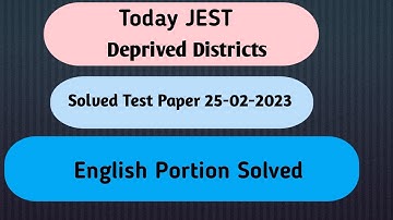 IBA Sukker JEST English Portion Complete Solved Papar Held On 25-02-2023 #ibasts #iba #jestpst