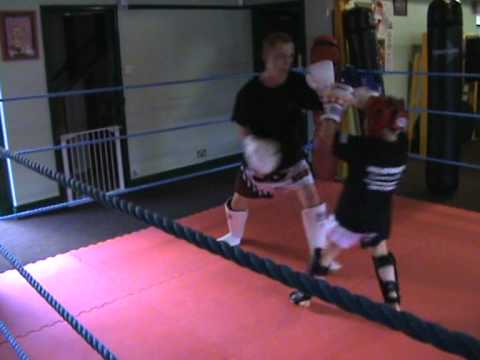 Jack Hepworth Sparing with Dad @ May 2010