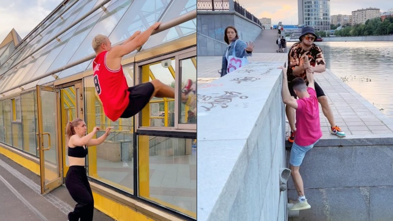 Kirya does parkour stunts in public! || Best reactions ever 🫢🤯