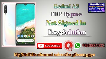 Mi A3 Frp Bypass Unlock Solution