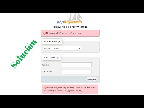 [PHPMyAdmin]-Solución a error 1045 access denied for user (using password: NO) | MySQL
