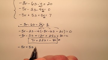 Using Substitution to Solve a Linear System with 3 Equations (Example)