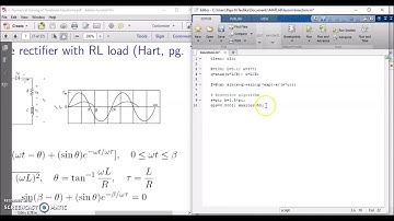 Root finding using Bisection method with Matlab