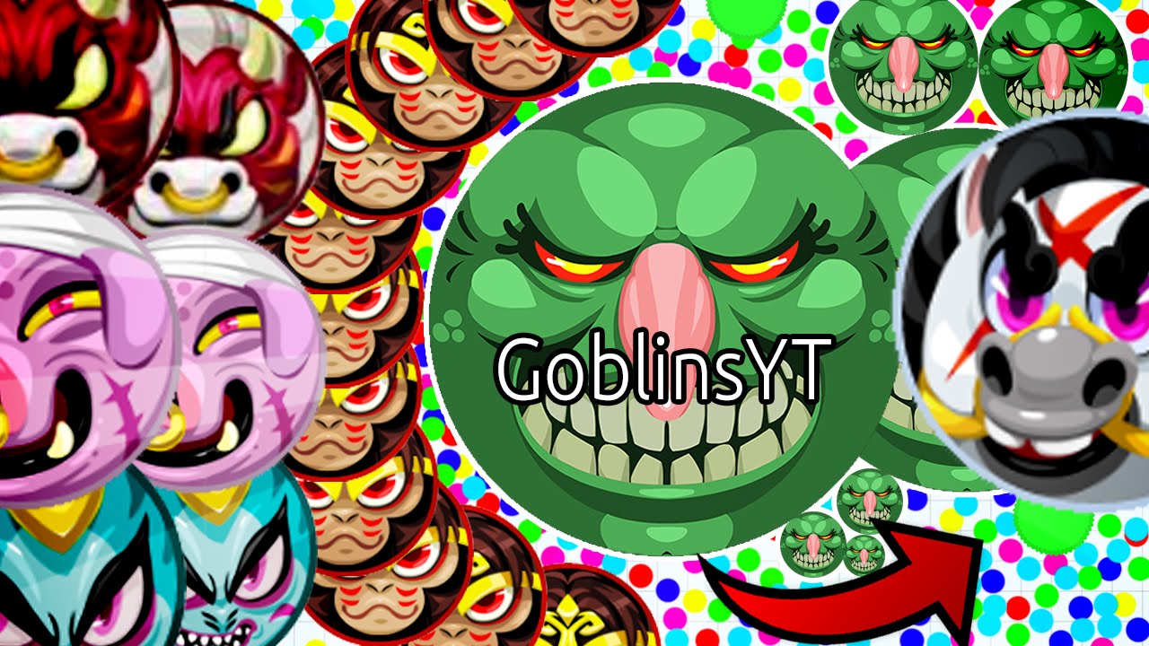 Agar.io - Goblins Crazy Popslit Tricks Double Split Wins best Moments