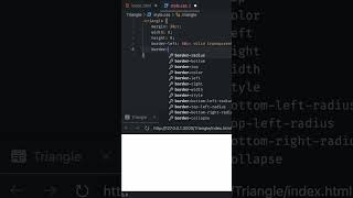 How To Make Triangle Using HTML & CSS #html #css #shorts