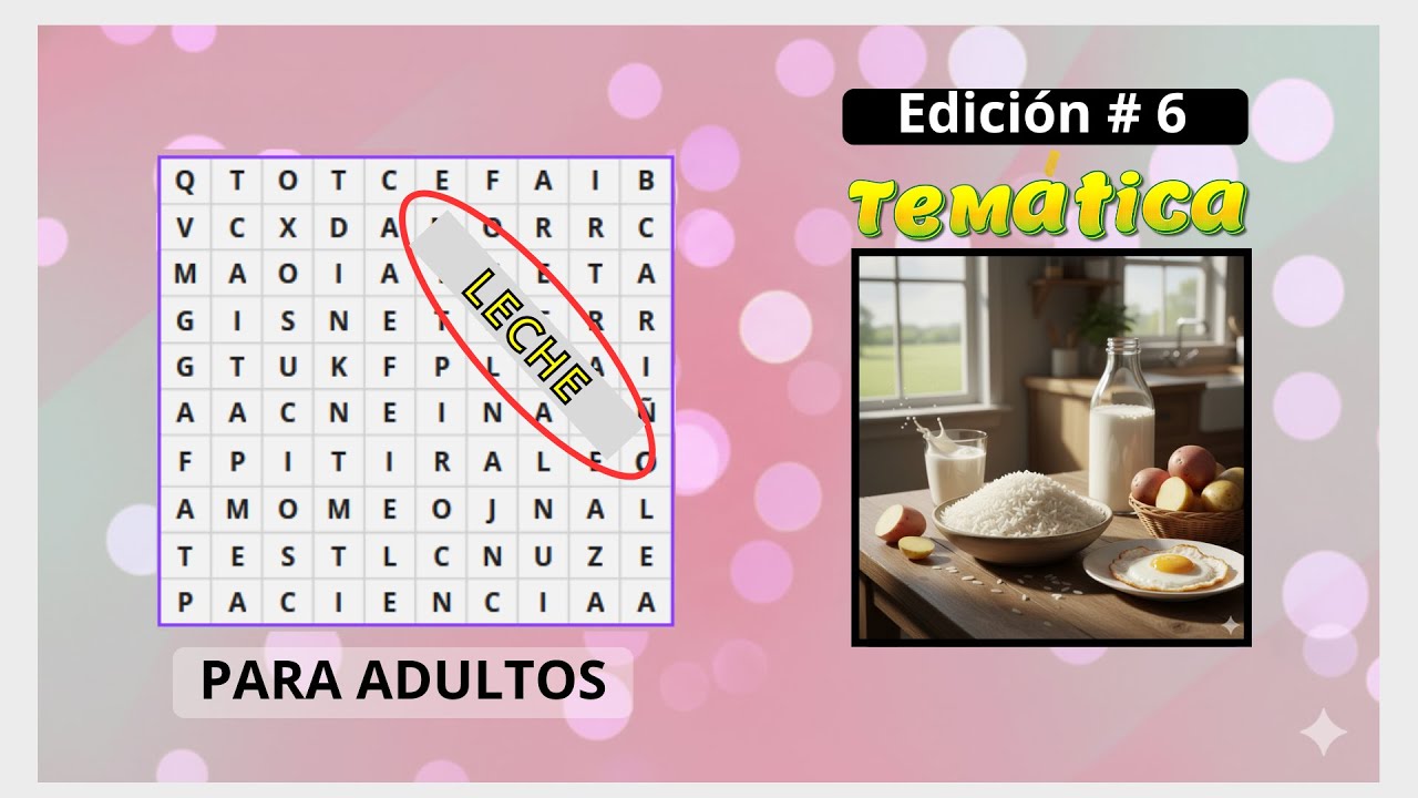 Sopa de Letras de Comida | Ejercicio Mental para Adultos.